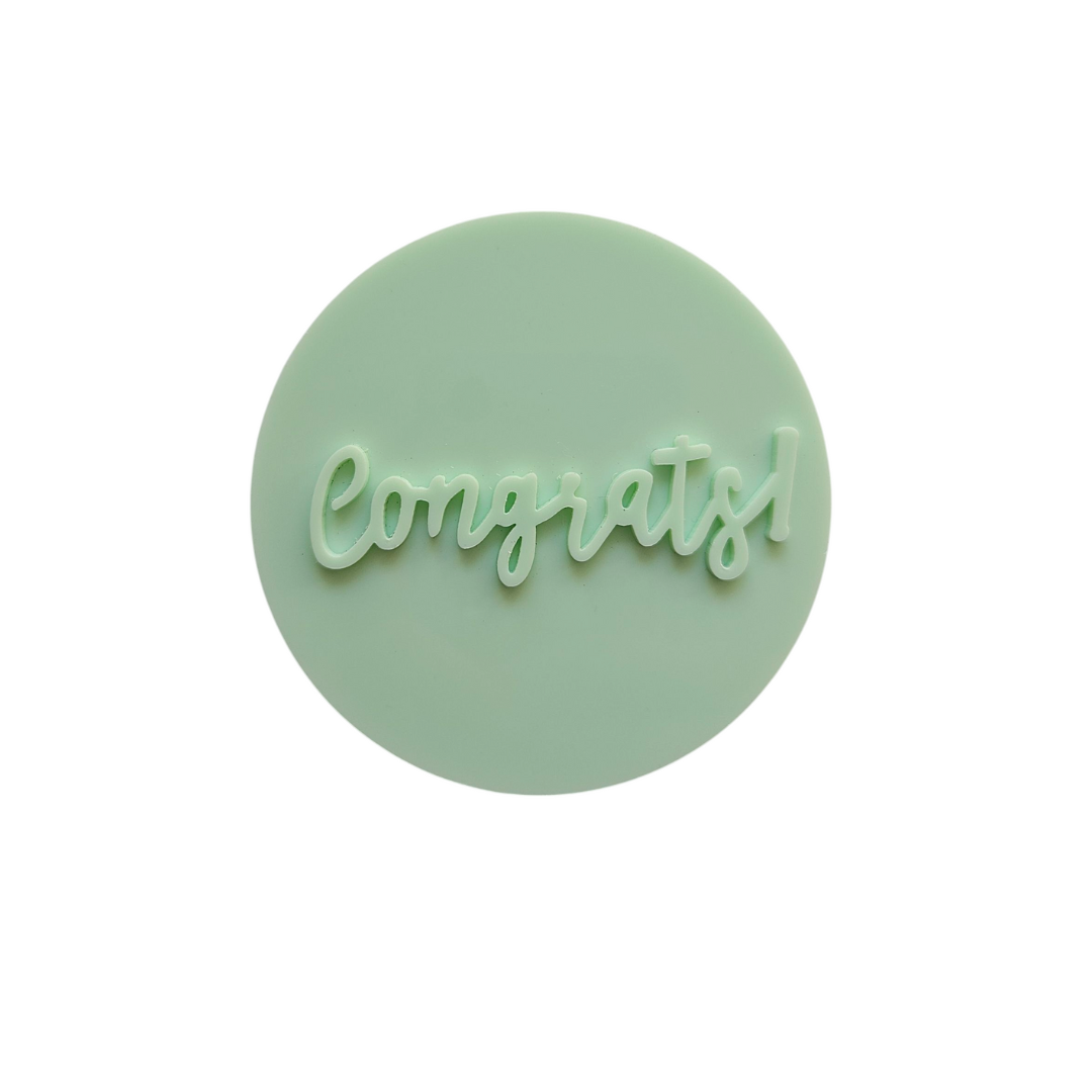 Congrats - Fondant Embosser Stamp