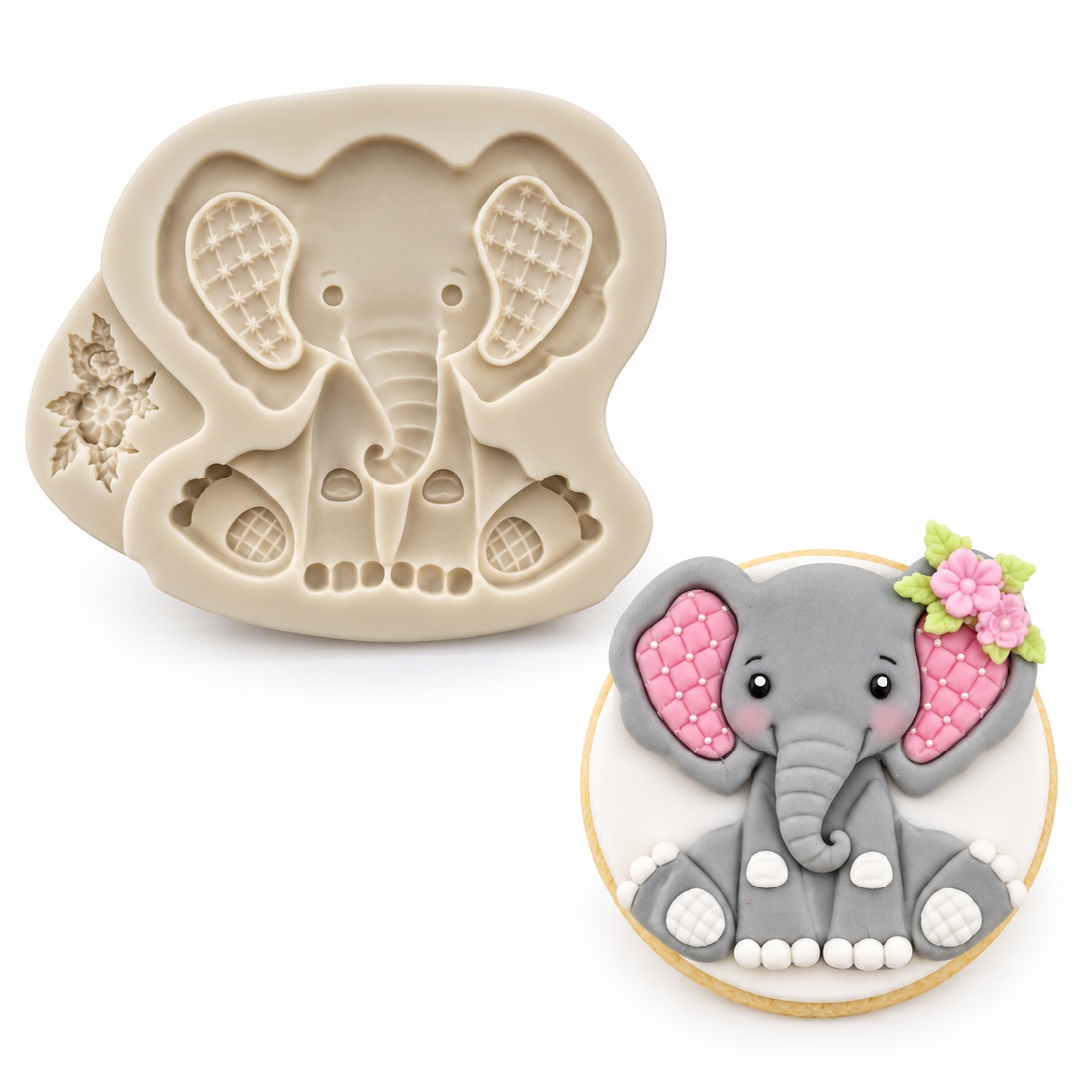 Cute Sitting Elephant – Silicone Mold