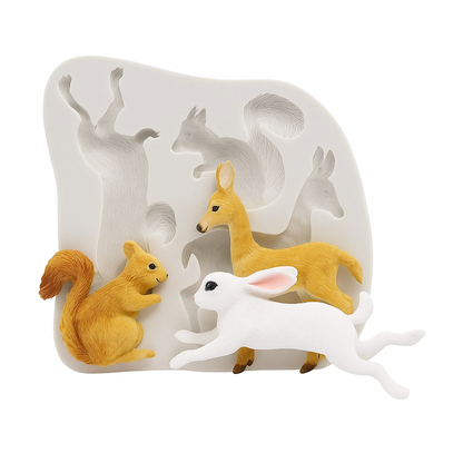 Deer Fawn Rabbit Squirrel - Silicone Mold
