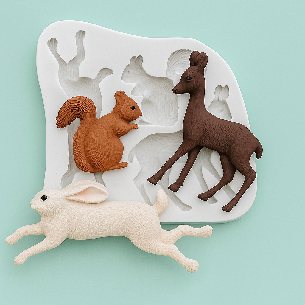 Deer Fawn Rabbit Squirrel - Silicone Mold