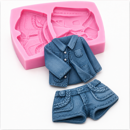 Denim Shorts &amp; Jacket - Silicone Mold