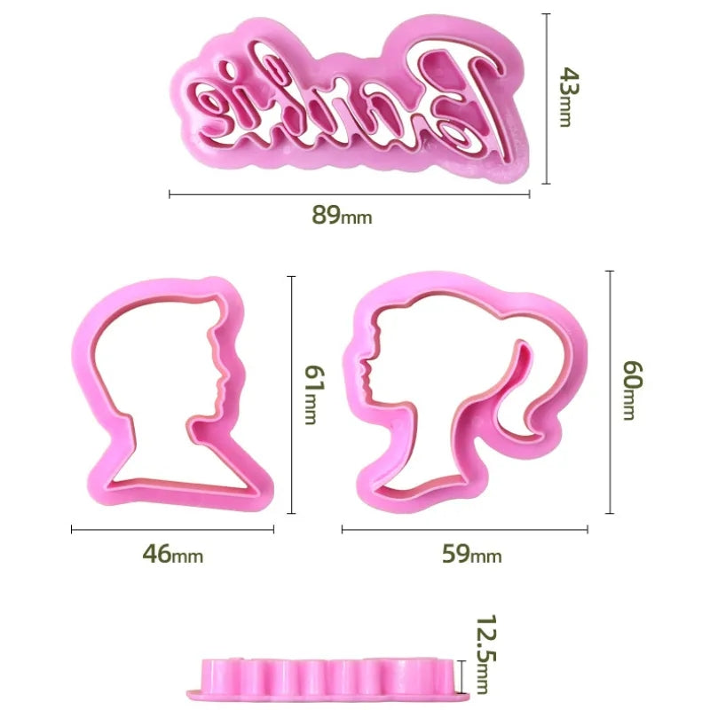 Doll Couple & Logo - Cookie Cutter 3-Pc. Set –