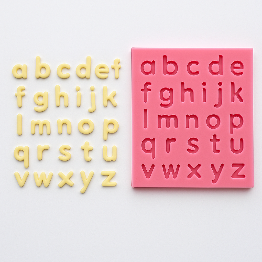 Domed Lowercase Alphabet – Silicone Mold