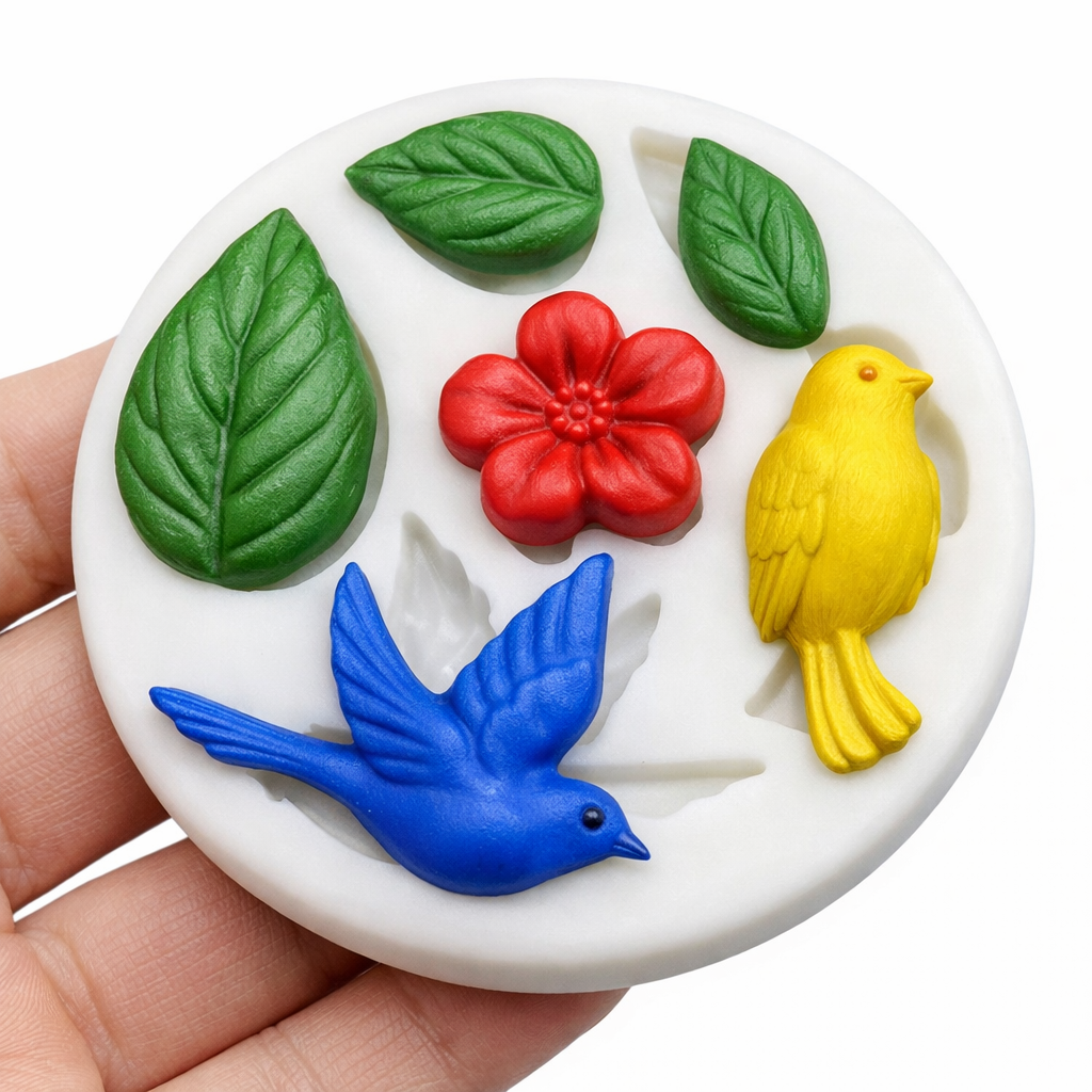 Dove Bird Flower Leaf - Silicone Mold