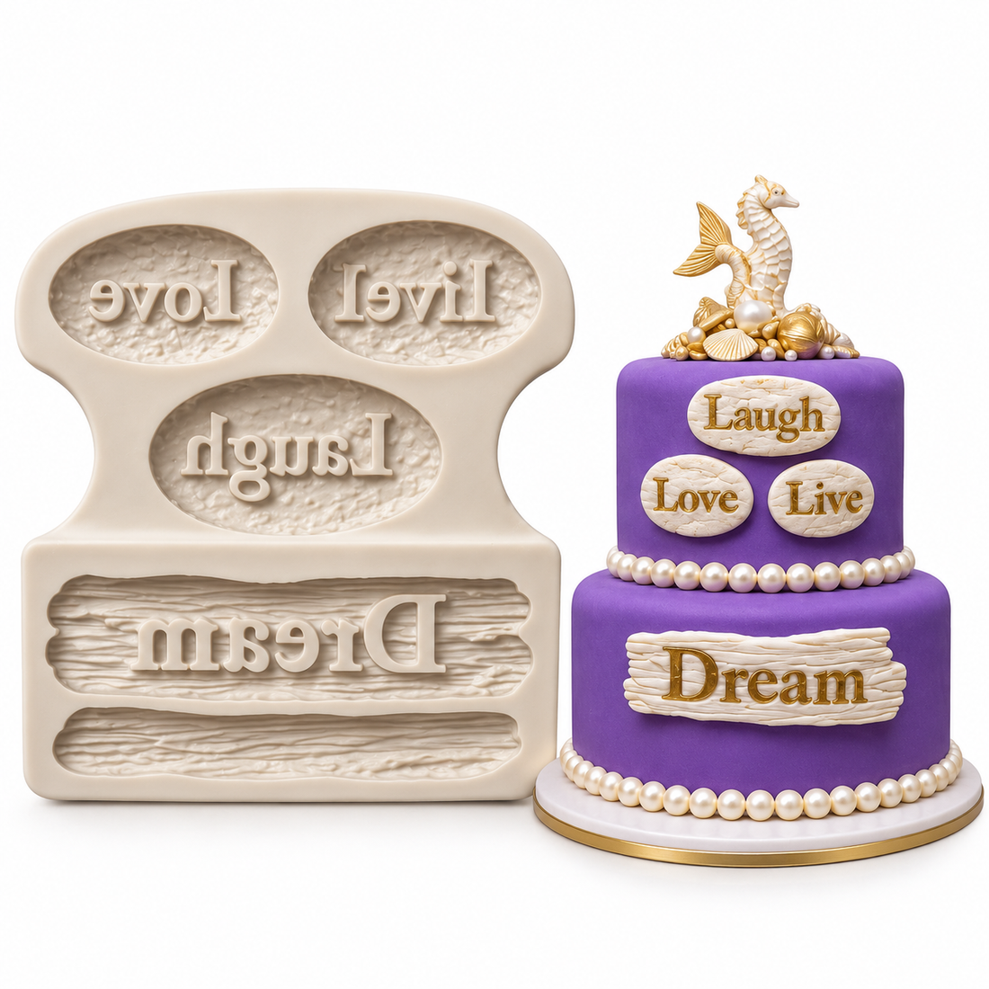 Dream, Live, Love &amp; Laugh Plaques – Silicone Mold