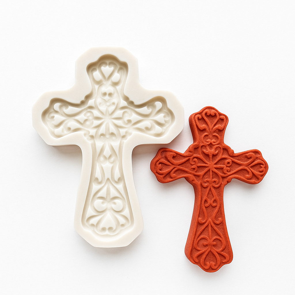 Embossed Cross - Silicone Mold