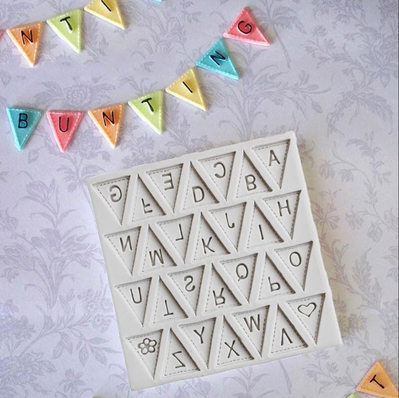 Flag Bunting Alphabet – Silicone Mold