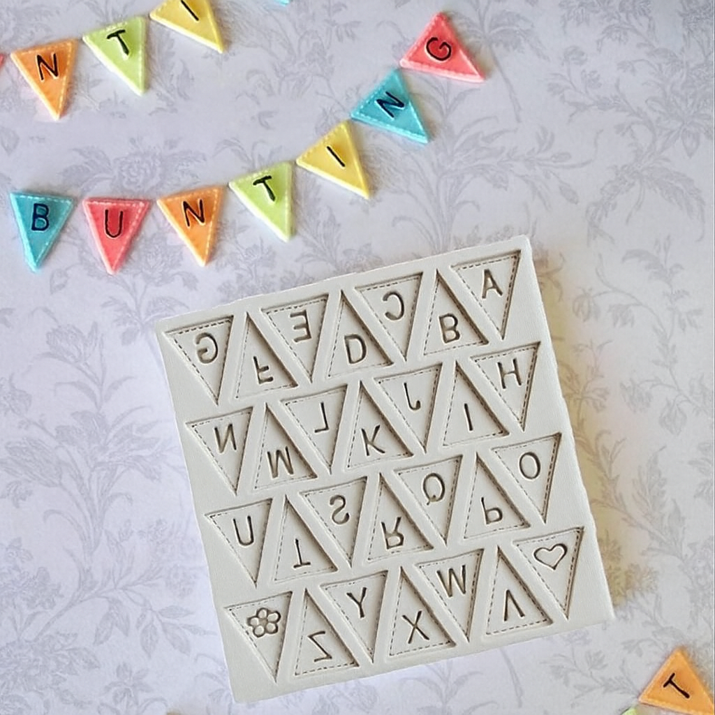 Flag Bunting Alphabet – Silicone Mold