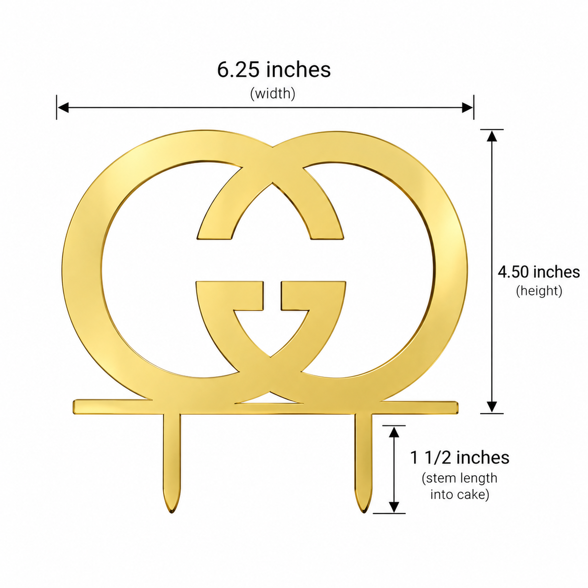 G Cake Topper – Gold