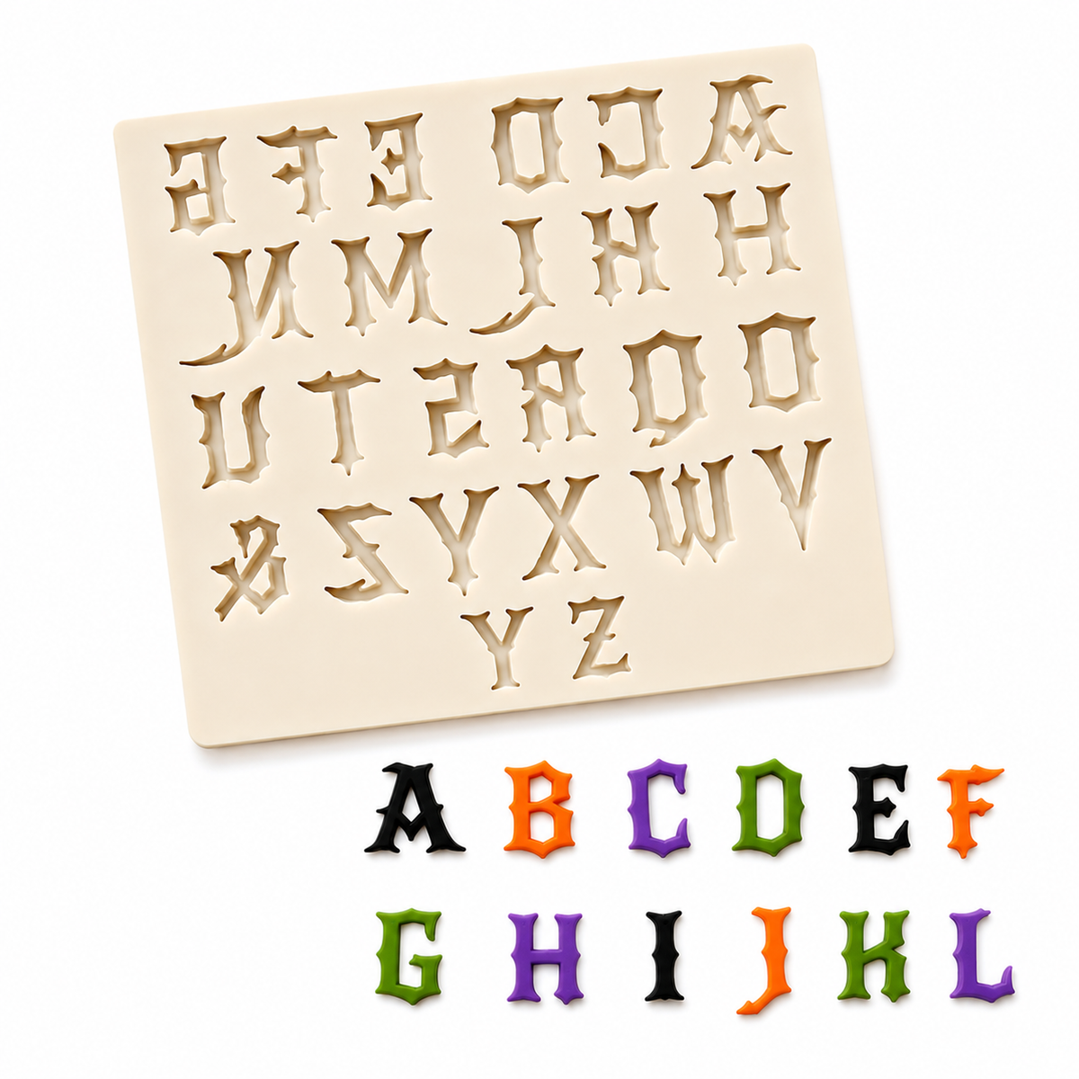 Gothic Alphabet Font - Silicone Mold