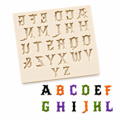 Gothic Alphabet Font - Silicone Mold