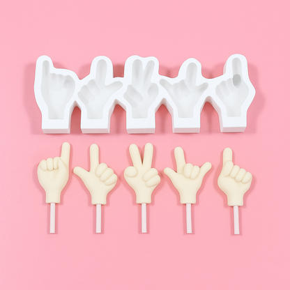 Hand Gesture - Lollipop Silicone Mold