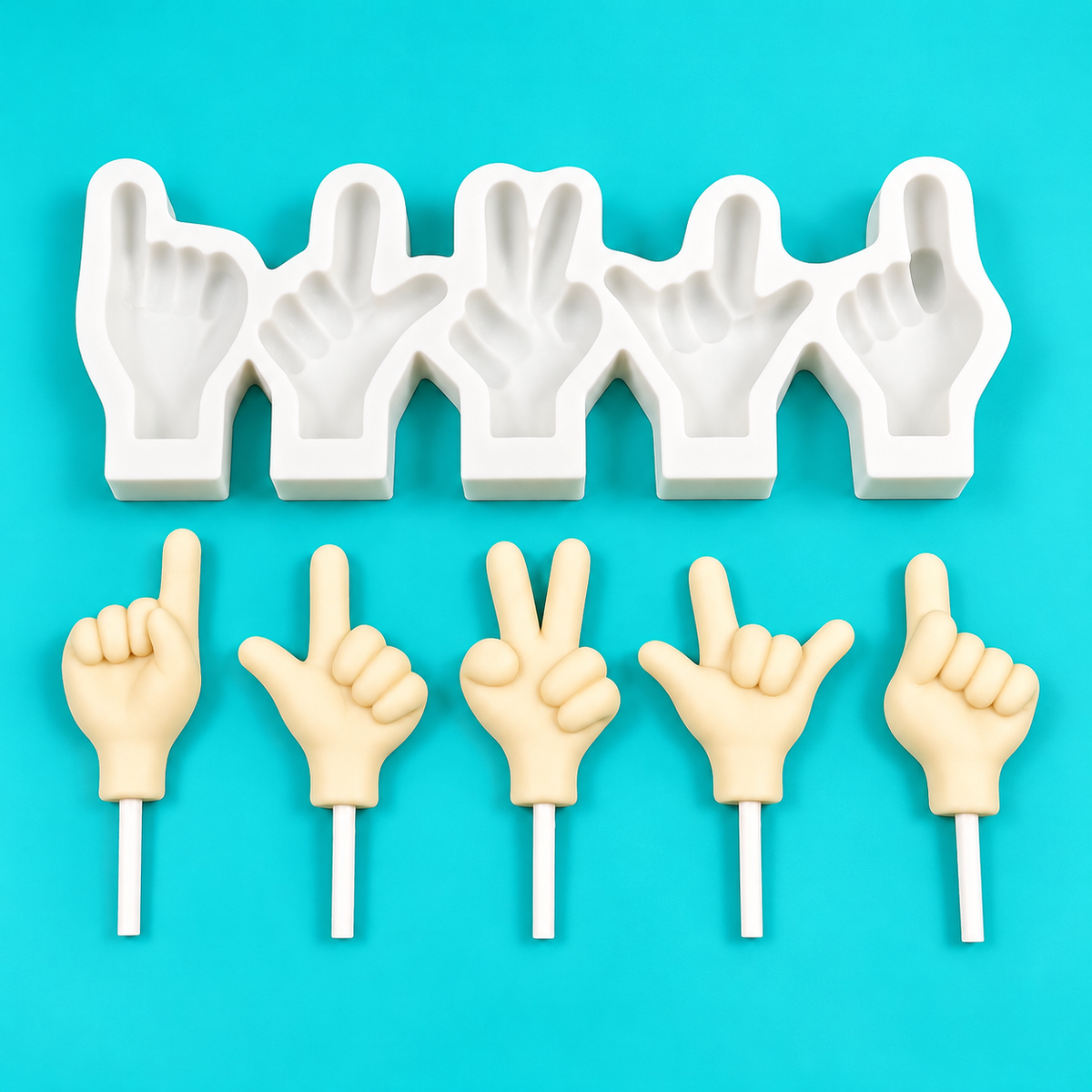 Hand Gestures – Lollipop Silicone Mold