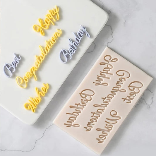 Happy Birthday, Congratulations & Best Wishes - Silicone Mold