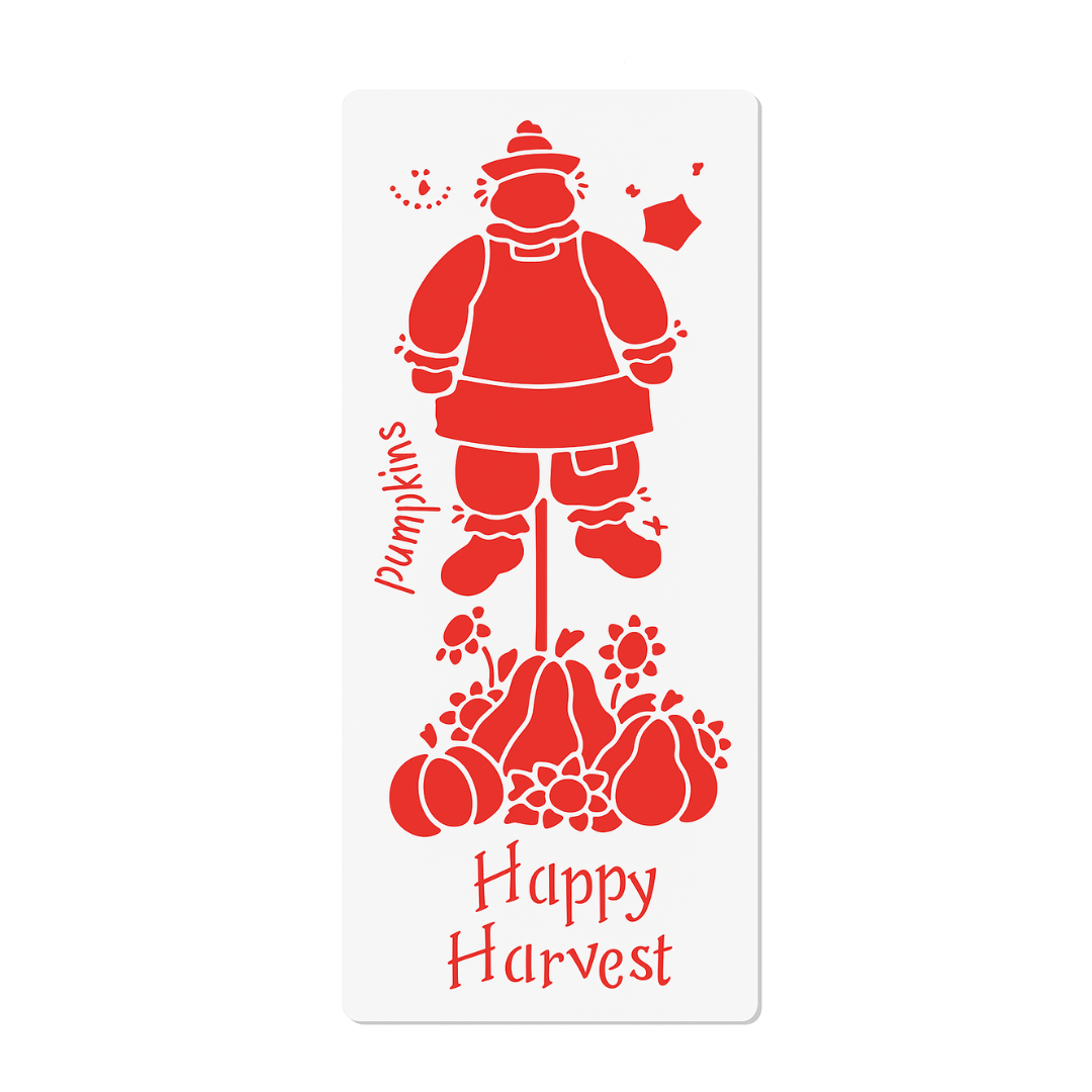 Happy Harvest Pumpkin Stencil 13 x 5.25