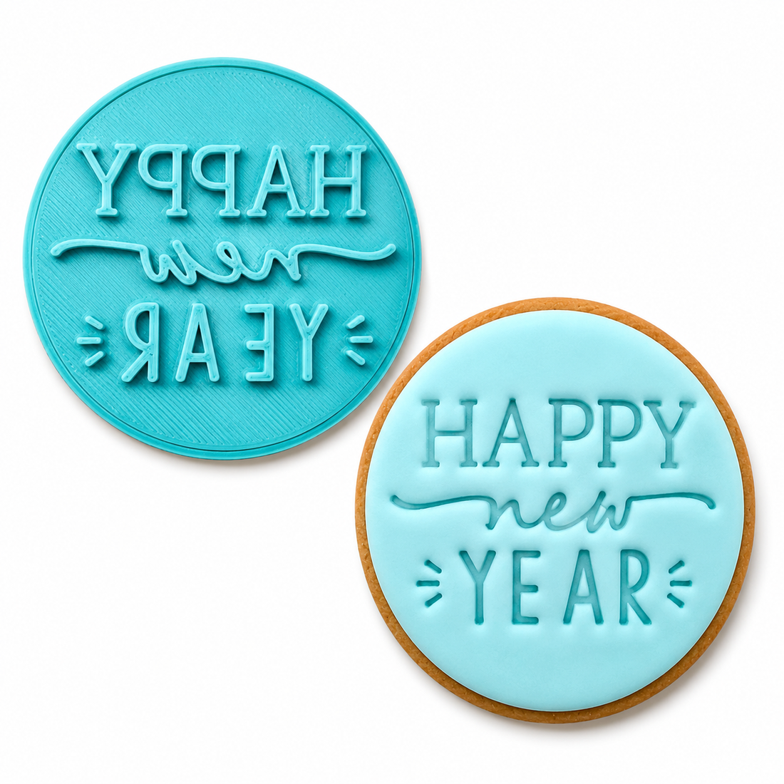 Happy New Year - Fondant Stamp