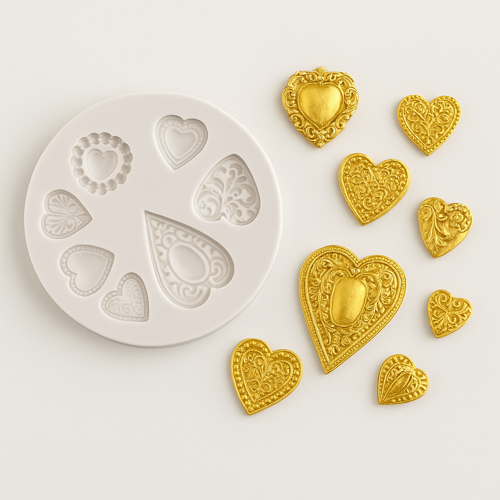 Heart Brooch - Silicone Mold