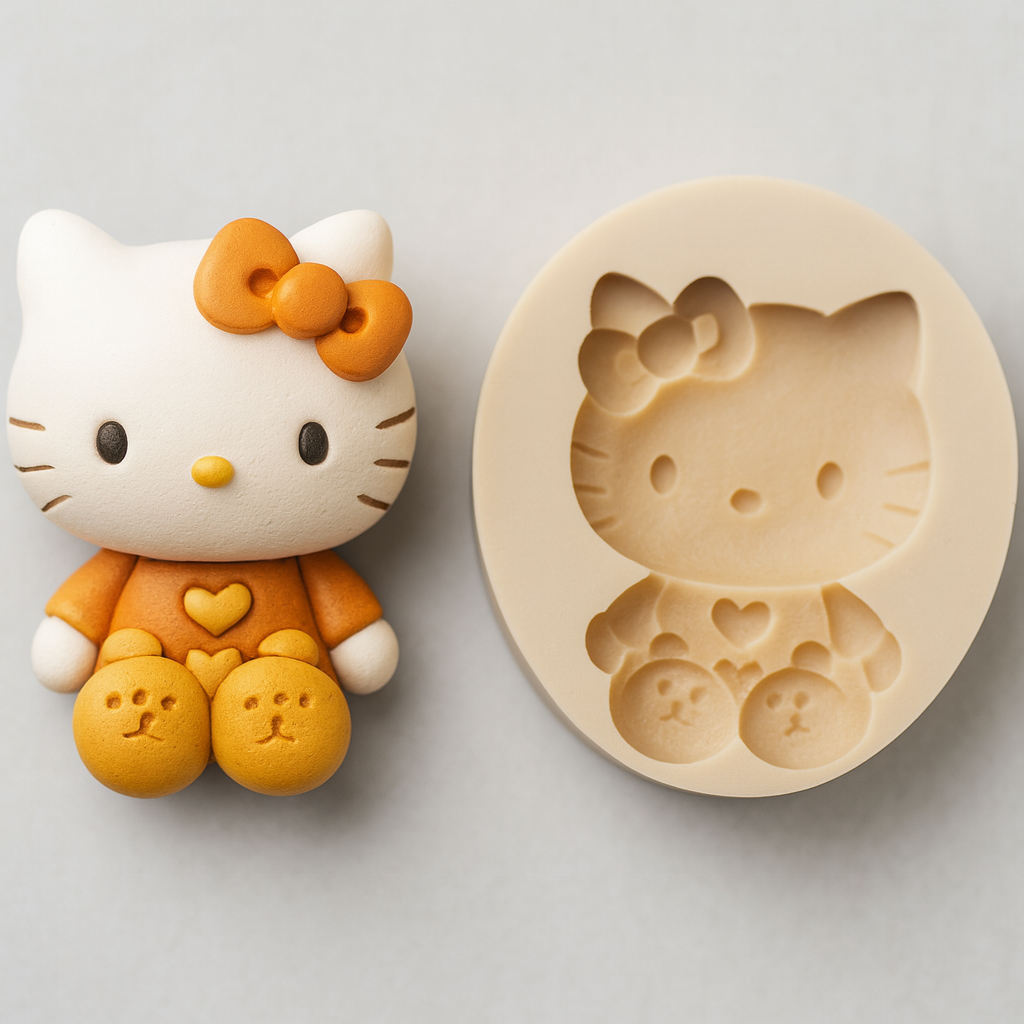 Hello Kitty Heart - Silicone Mold