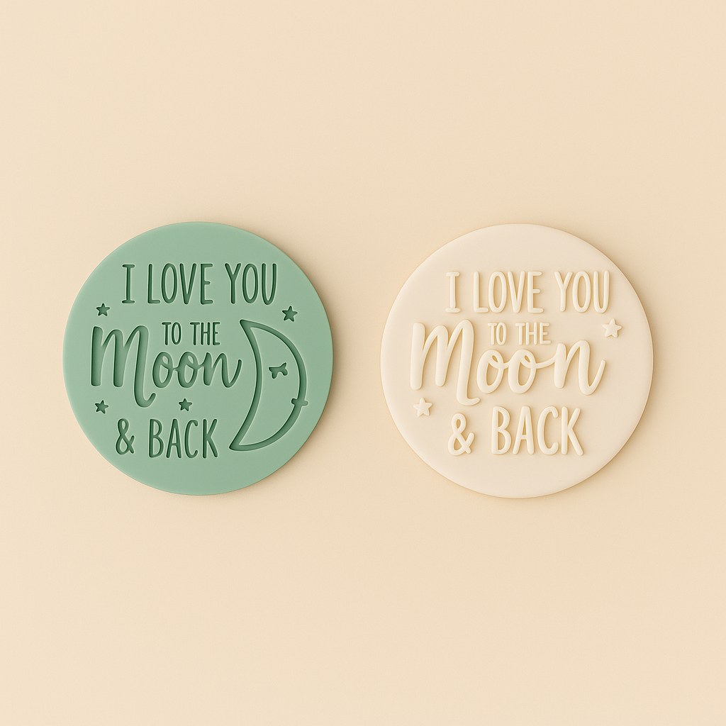 I Love You To The Moon &amp; Back - Fondant Debosser Stamp