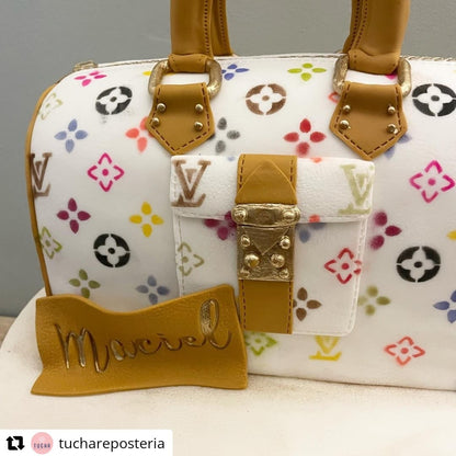 LV Monogram Fondant Cake