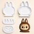 Labubu Head, Face & Ears - Silicone Mold 4-Pc. Set