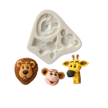 Lion, Giraffe &amp; Monkey - Silicone Mold