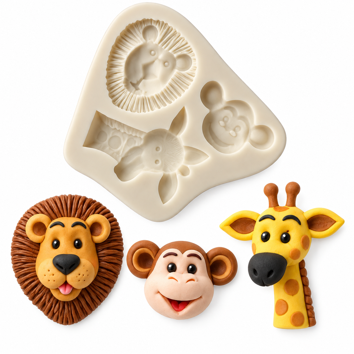 Lion, Monkey &amp; Giraffe – Silicone Mold