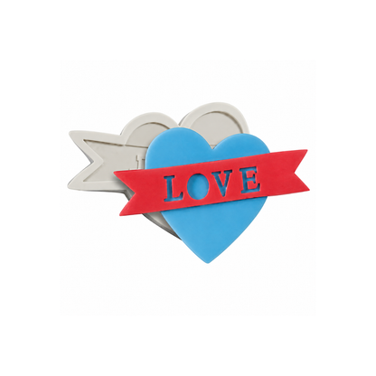 Love Heart Banner - Silicone Mold