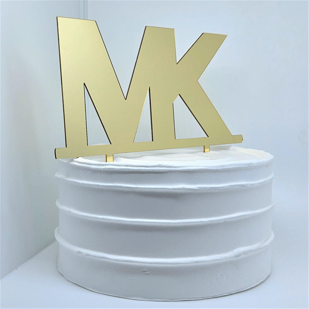 MK Gold Cake Topper