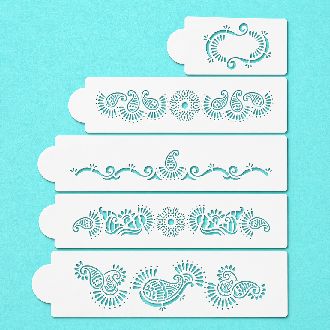 Mehndi Indian Henna Paisley Tiered Stencil Set