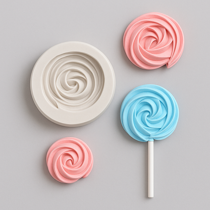 Meringue Whipped Cream Lollipop - Silicone Mold