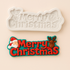 Merry Christmas Sign with Santa and Reindeer – Silicone Mold