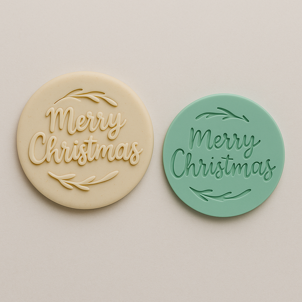 Merry Christmas - Fondant Debosser Stamp