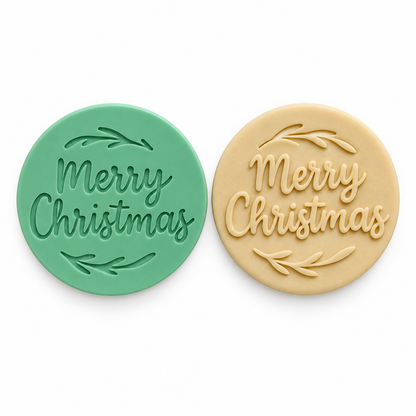 Merry Christmas - Fondant Debosser Stamp