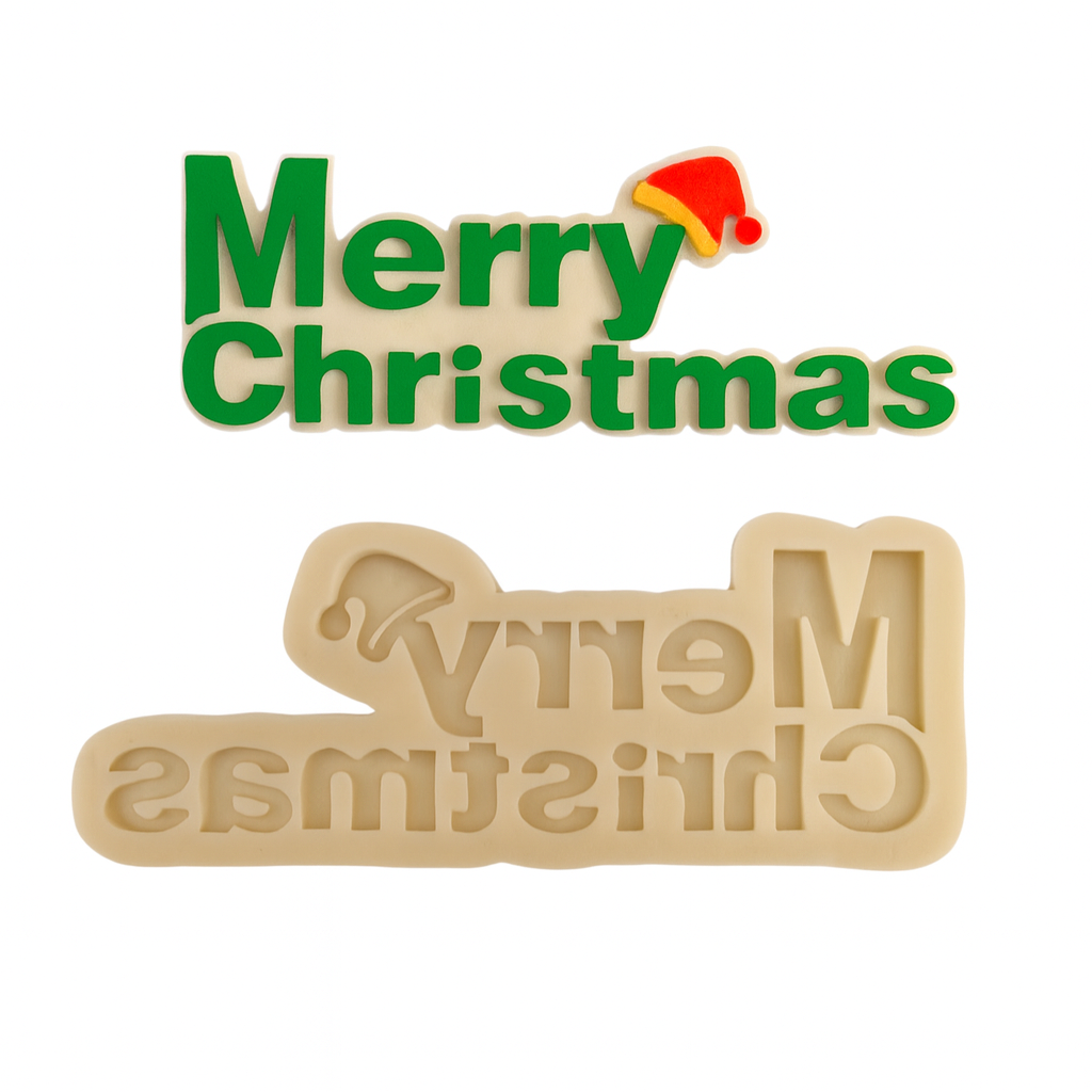 Merry Christmas Sign - Silicone Mold