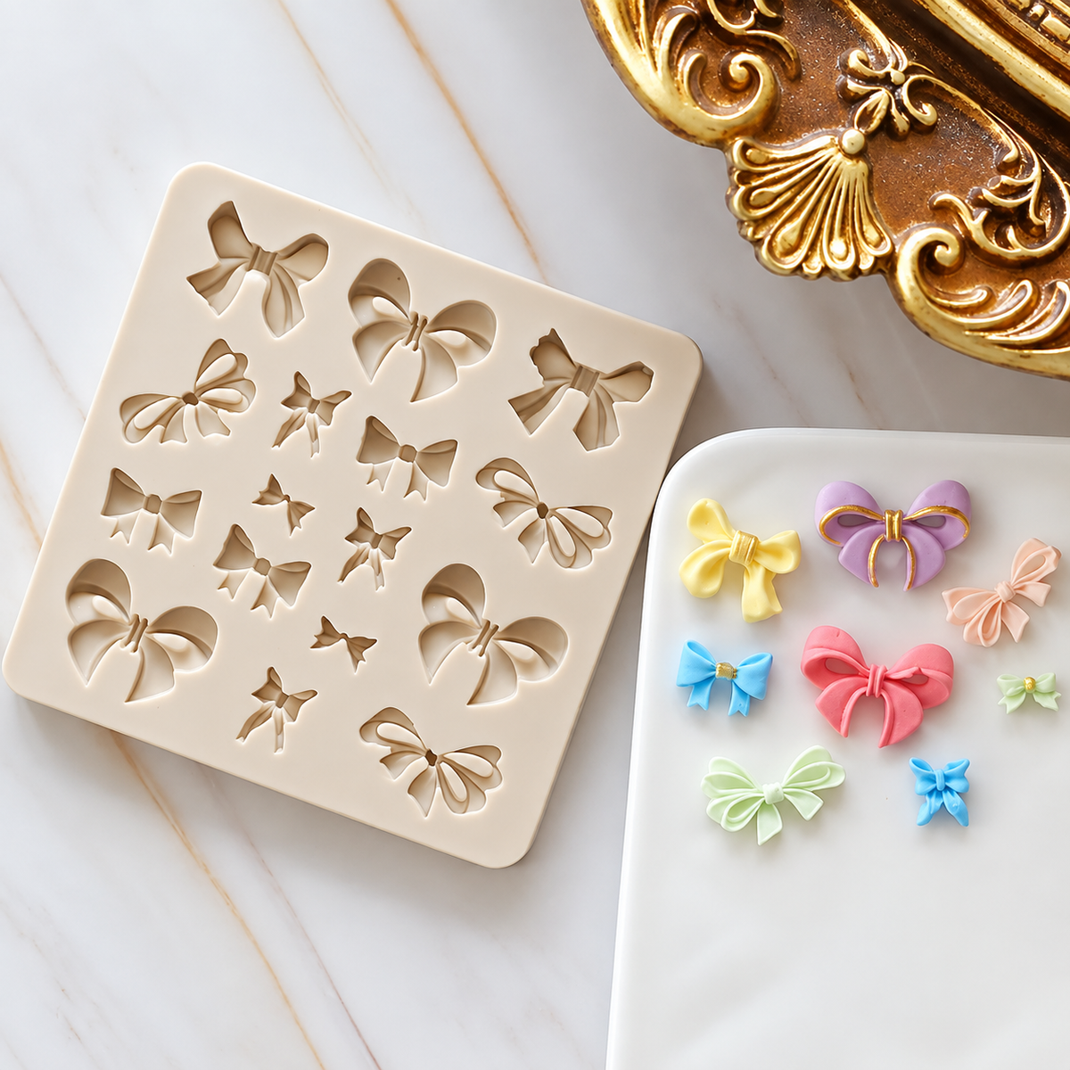 Mini Bows &amp; Ribbons - Silicone Mold
