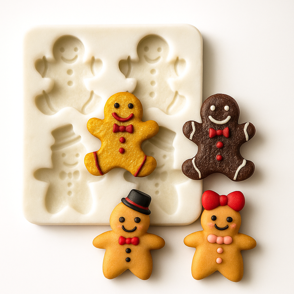 Mini Gingerbread Family - Silicone Mold