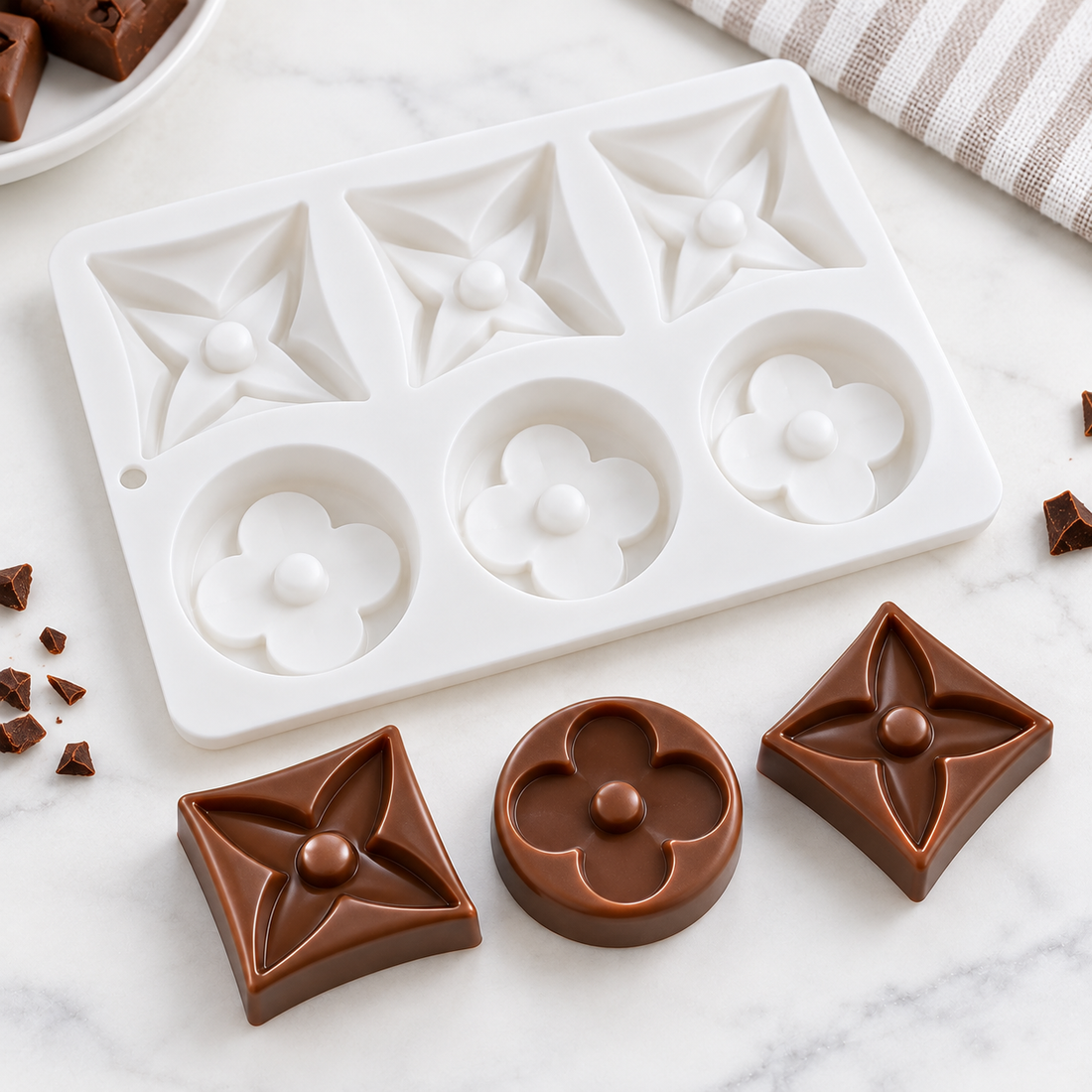 Monogram Chocolate Silicone Mold