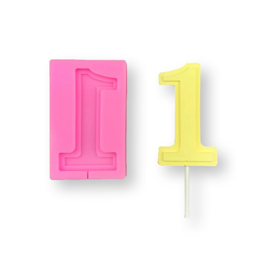 Number One - Lollipop Silicone Mold