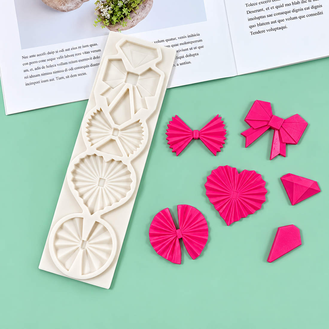 Origami Gem Bow - Silicone Mold