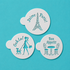 Paris Theme - Stencil 3-Pc. Set