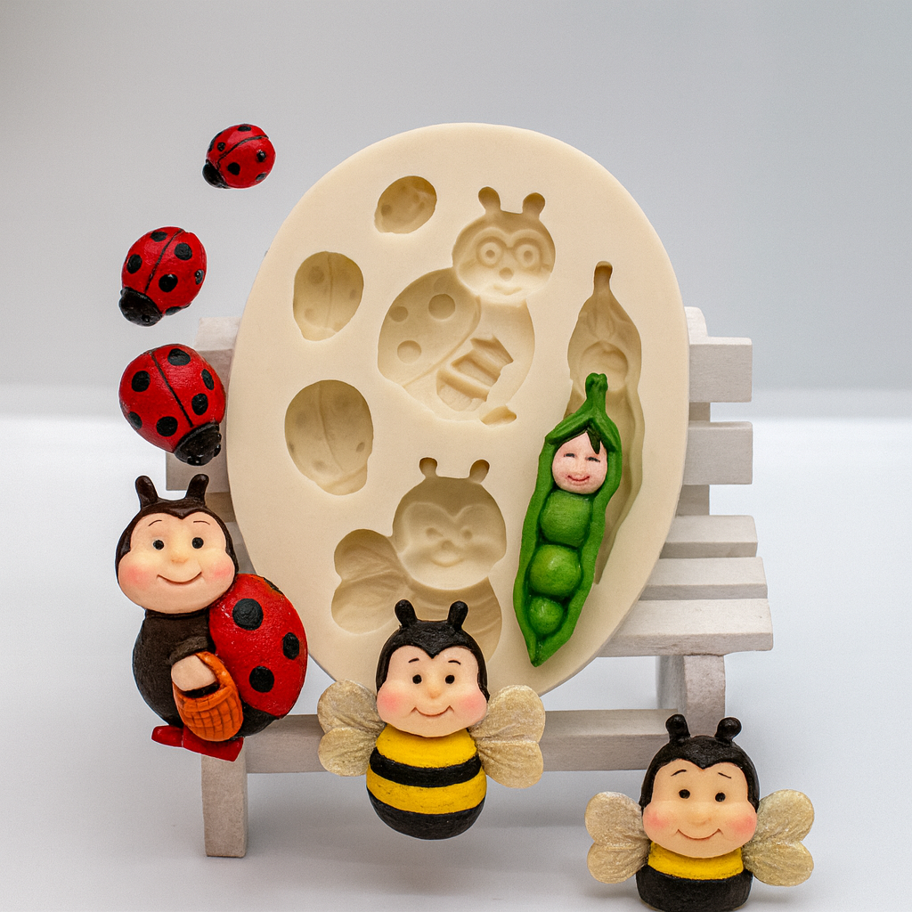 Peapod Baby &amp; Ladybirds - Silicone Mold
