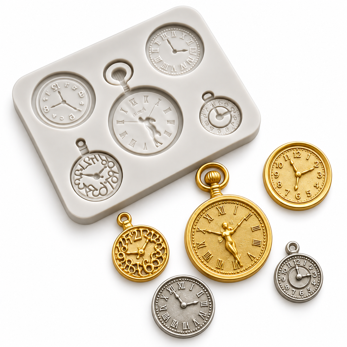 Pocket Watch Clock - Silicone Mold