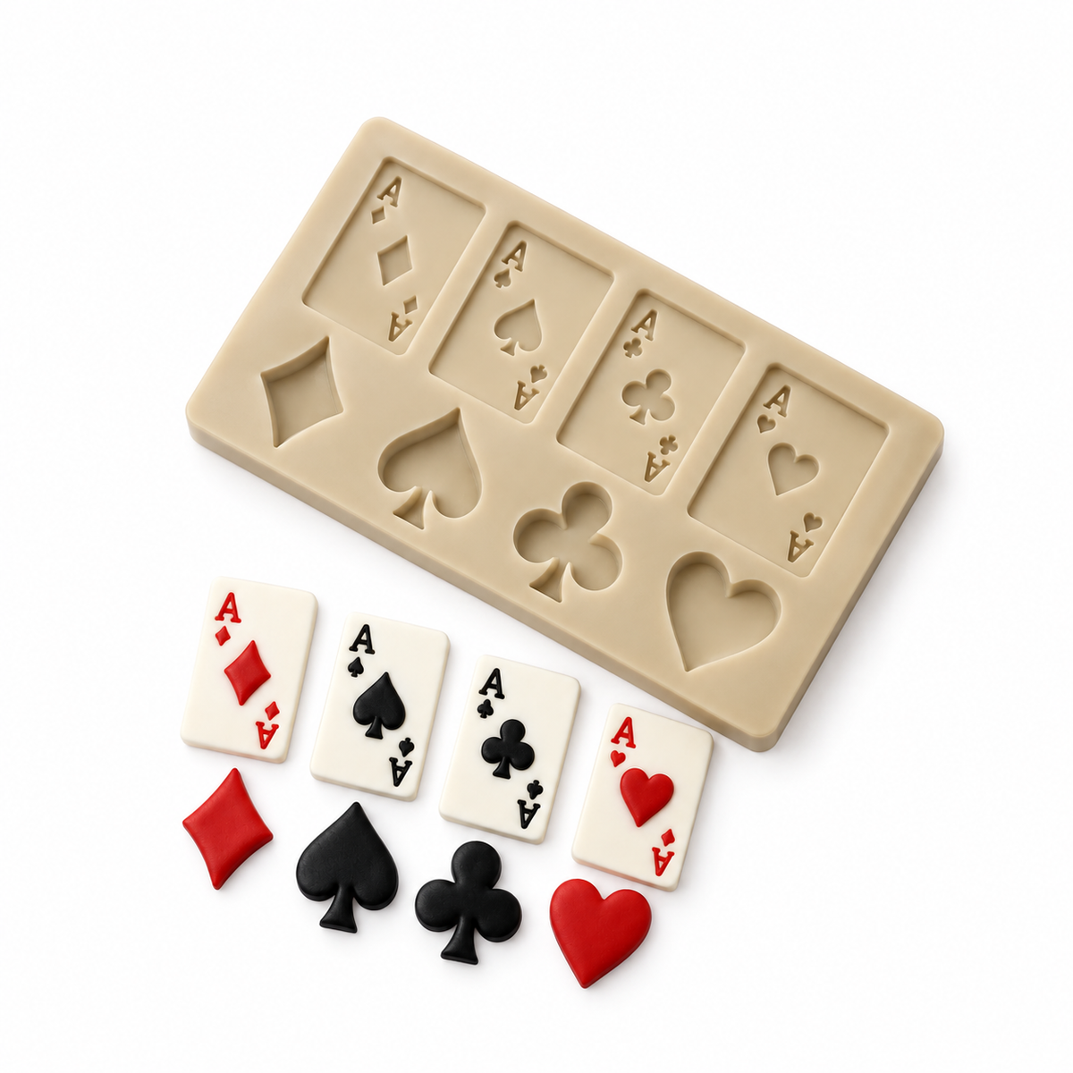 Poker Cards &amp; Suits - Silicone Mold