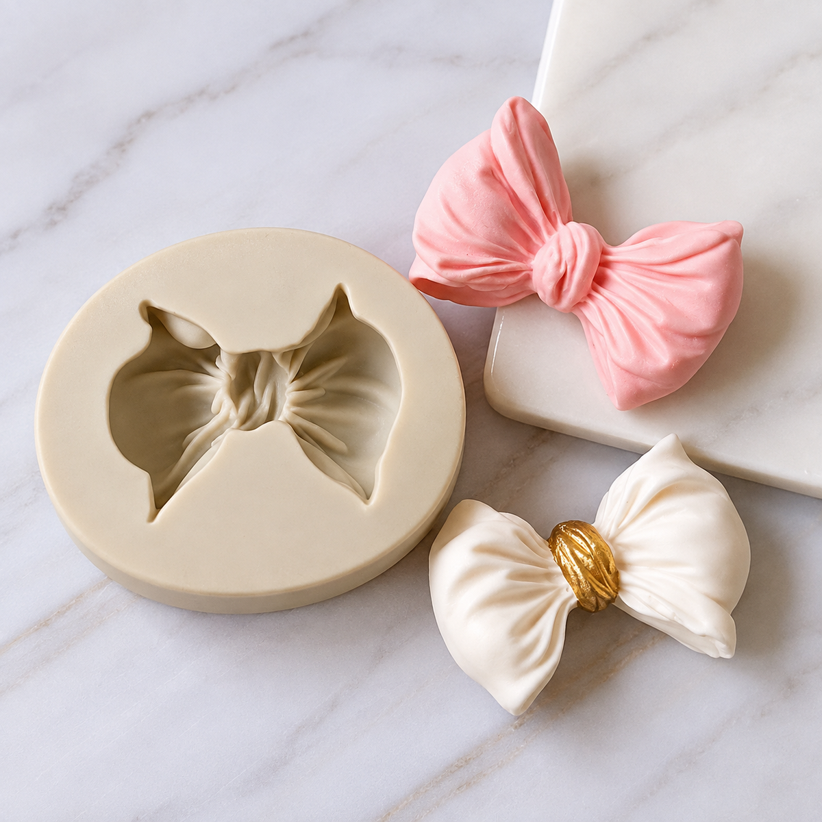 Puffy Fabric Bow – Silicone Mold
