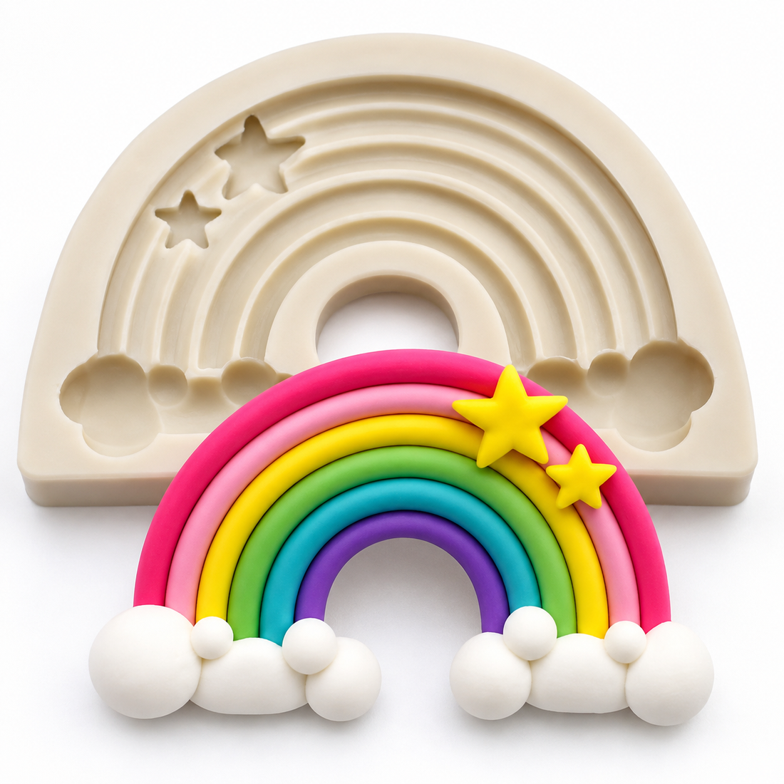 Rainbow &amp; Clouds – Silicone Mold