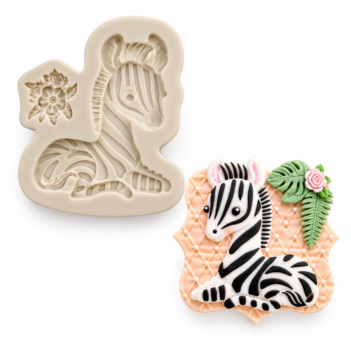 Cute Safari Zebra – Silicone Mold