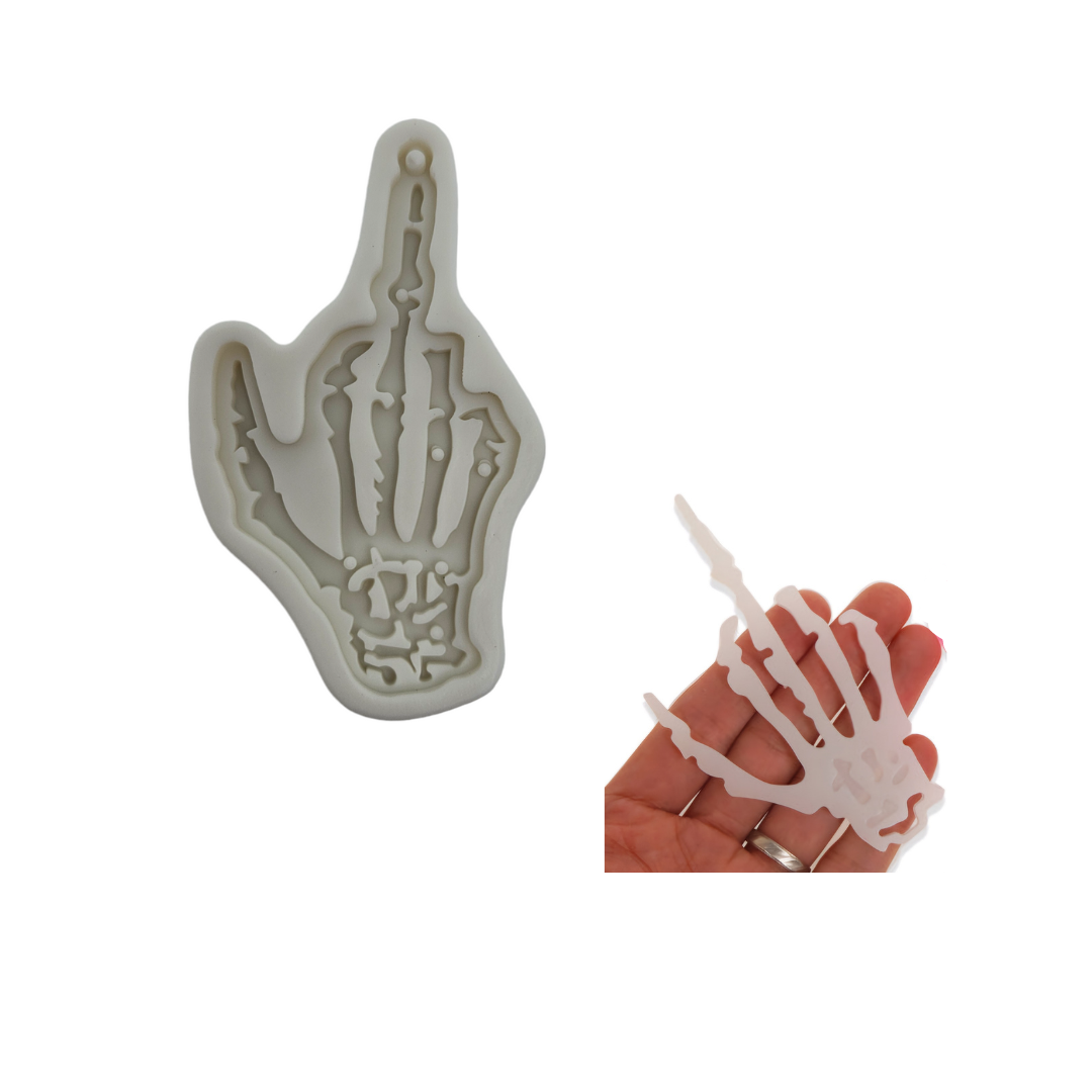 Skeleton Middle Finger Silicone Mold