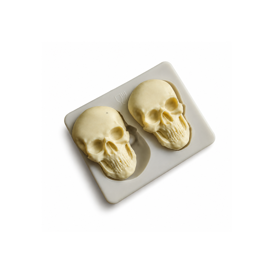 Skulls Halloween Fondant Resin Chocolate Silicone Mold 