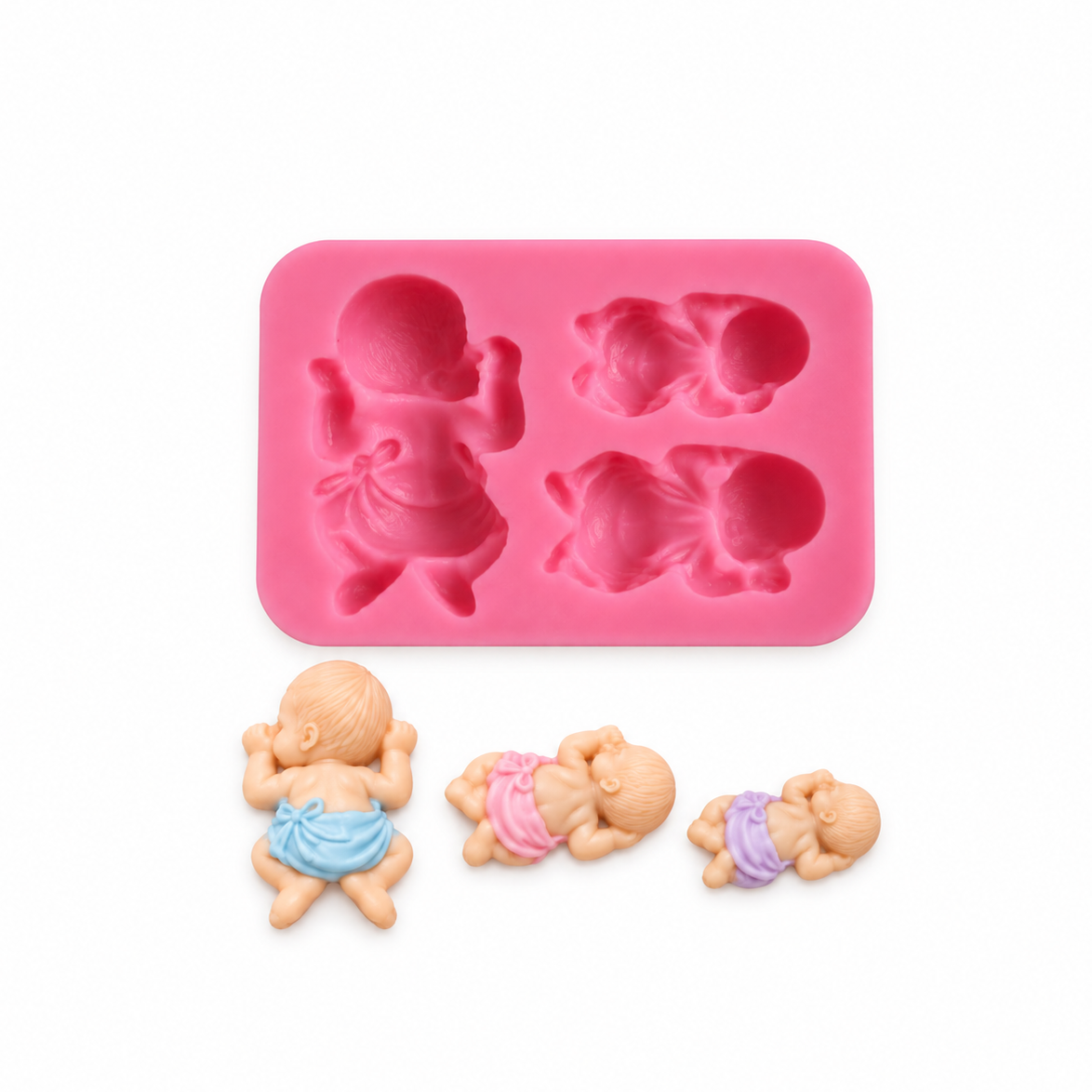 Sleeping Baby 3-Cavity - Silicone Mold